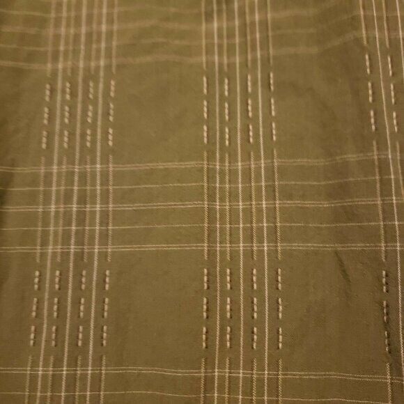 Arrow Mens Sz L Tall Green  Plaid Short Sleeve Button Down Shirt - Picture 3 of 9